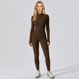 Sportieve Jumpsuit met Rits en Aansluitende Pasvorm