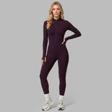 Sportieve Jumpsuit met Rits en Aansluitende Pasvorm