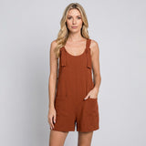 Casual Zomer Playsuit met Zakjes en Losse Pasvorm
