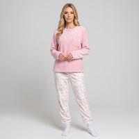 Warme Pyjama Set met Zachte Trui en Geruite Broek