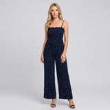 Glitter Strapless Jumpsuit met Wijde Pijpen