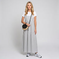 Luchtige Maxi Jurk met Streepprint en Losse Pasvorm