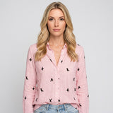 Casual Blouse met Print en V Hals voor Trendy Look