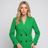 Dubbelrijige Blazer met Structuur voor Stijlvolle Look