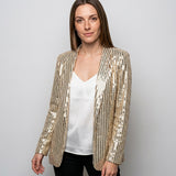 Glitter Blazer voor Feestelijke en Glamour Look