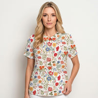 Luchtige Bloemen Blouse met Korte Mouwen