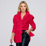 Elegante Blouse met V-hals en Getailleerde Pasvorm