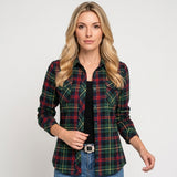 Geruite Blouse met Lange Mouwen en Casual Stijl