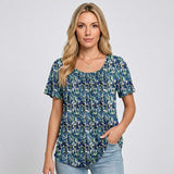 Casual T-shirt met Ronde Hals en Losse Pasvorm