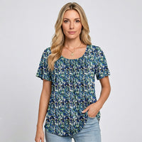 Casual T-shirt met Ronde Hals en Losse Pasvorm