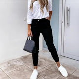 Casual Stretch Damesbroek – Comfortabele & Stijlvolle Slim Fit Broek