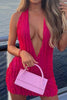 Liana | Sexy Transparant Mini-jurk met Rimpels & Diepe Halslijn
