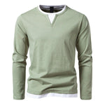 Casual™ Heren Longsleeve met V-Hals