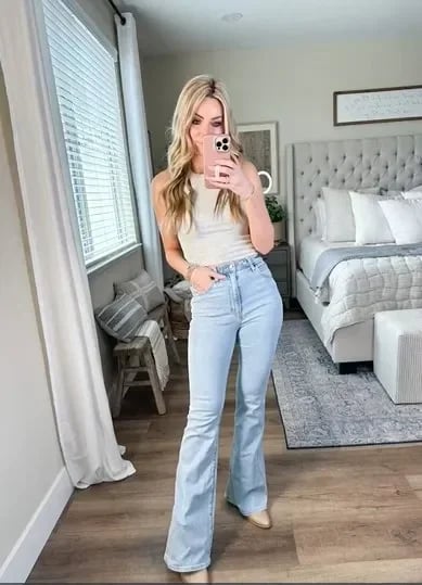 High™ Waist Flared Jeans | Katoen & Elasthaan | Trendy en Comfortabel