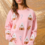 Jocelyn | Vrouwen Winter Kerst Crew Neck Sweater