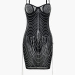 Celeste | Strass-verziend Mesh-Minikleed – Glitterende glamour voor onvergetelijke nachten