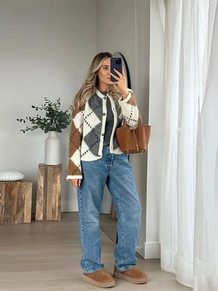 Geblokte™ Gebreide Cardigan | Trendy en Comfortabel | Relaxte Pasvorm