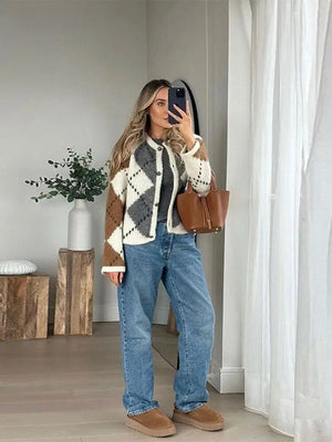Geblokte™ Gebreide Cardigan | Trendy en Comfortabel | Relaxte Pasvorm