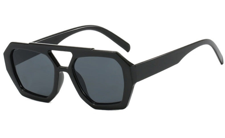 Oversized Zonnebril met Statement Frame en UV Bescherming