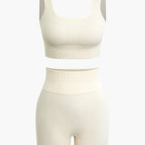 Elaine | Naadloos Sportset met Crop-Top & Yoga Shorts