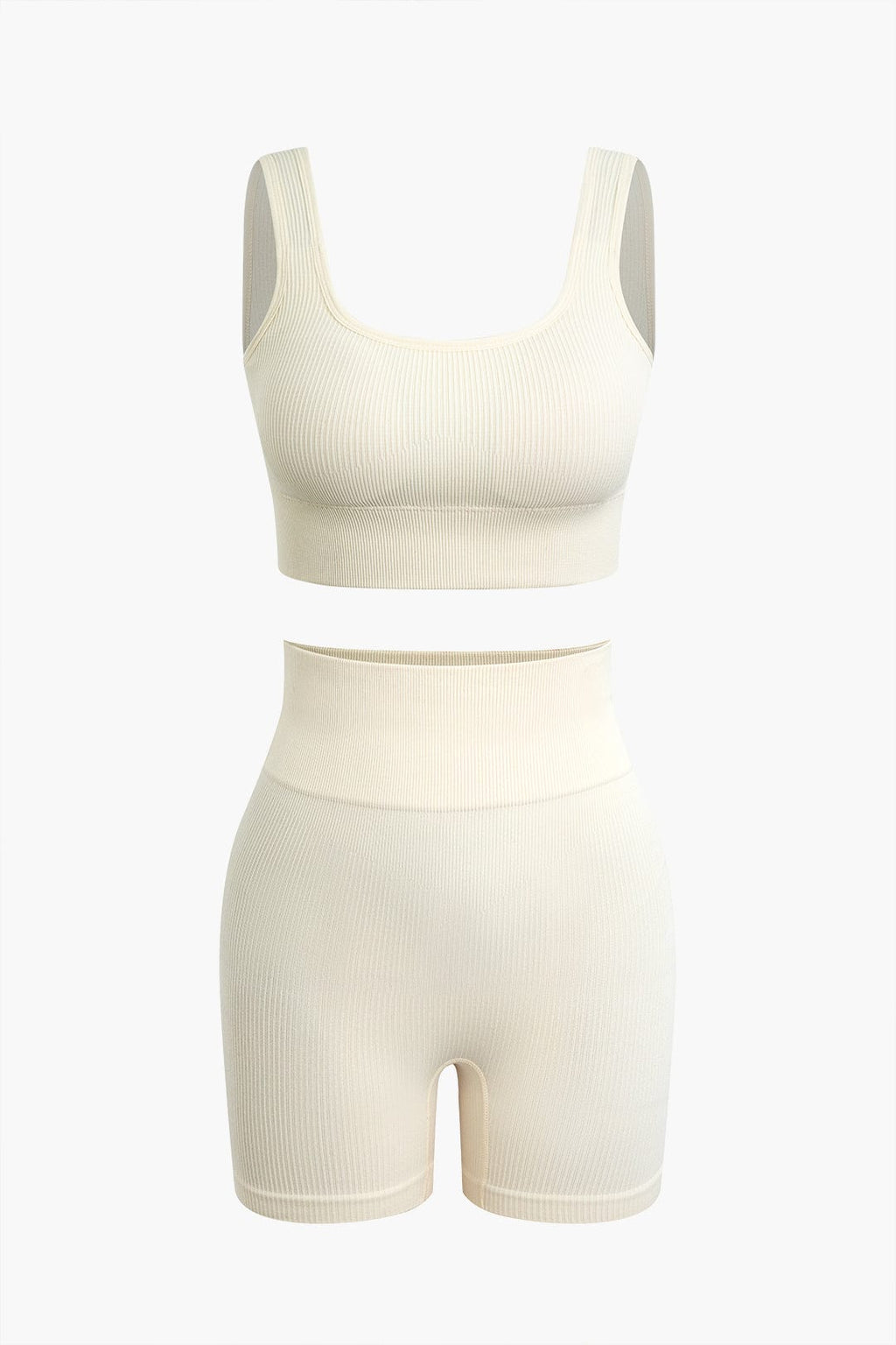 Elaine | Naadloos Sportset met Crop-Top & Yoga Shorts