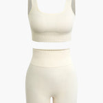 Elaine | Naadloos Sportset met Crop-Top & Yoga Shorts