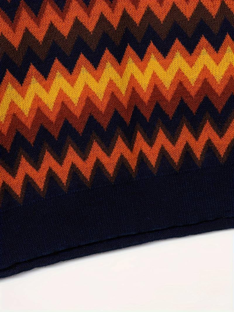 Retro-Trui met Zigzagpatroon