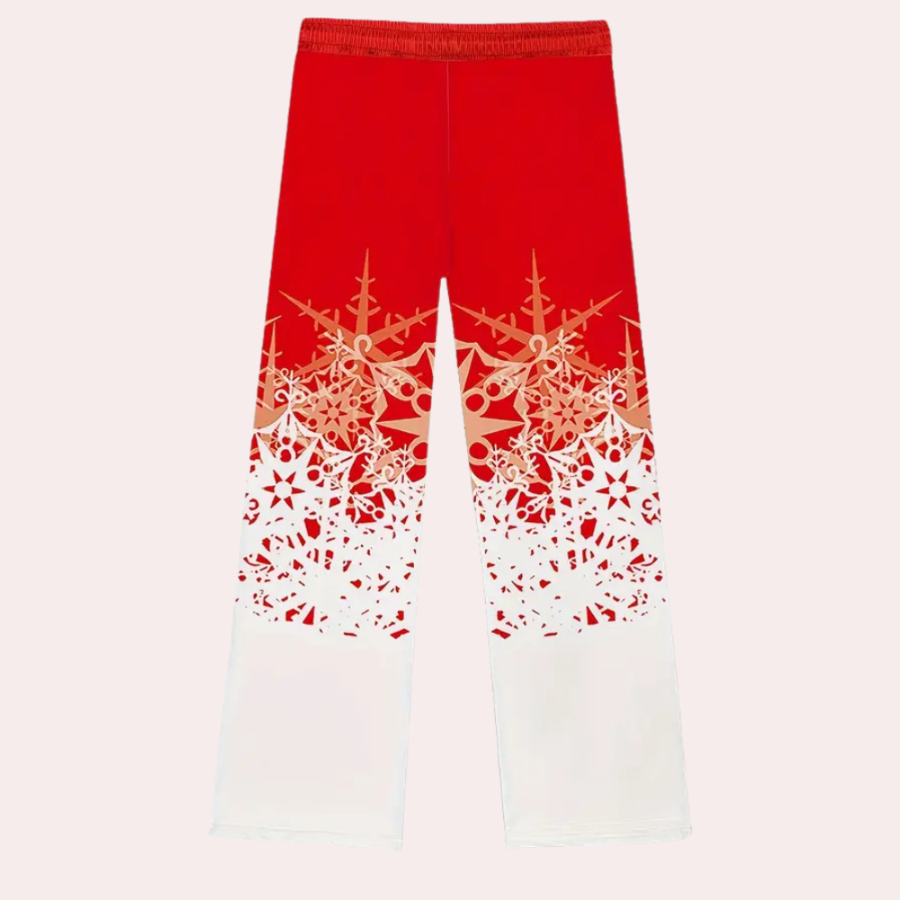 Jolien™ Heren Broek met Sneeuwvlokprint