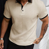 Heren Polo Structuur Korte Mouw Premium Fit