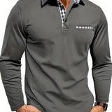 Heren Polo Lange Mouw Casual Stretch Comfort