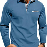 Heren Polo Lange Mouw Knopen Casual Stijl