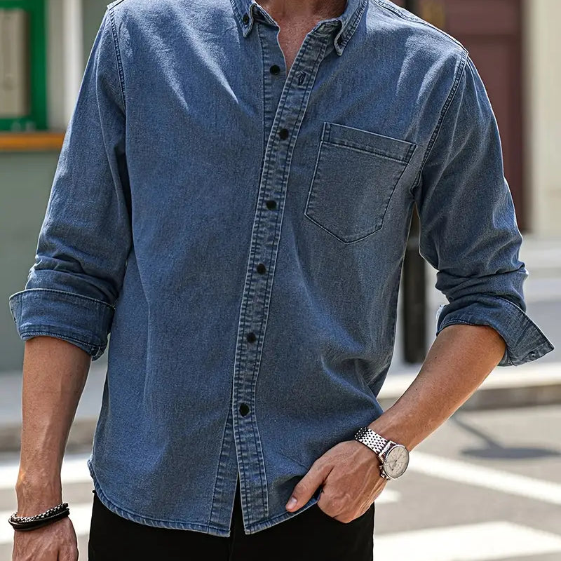 Daniel | Casual Lange Mouwen Denim Shirt in Klassieke Look