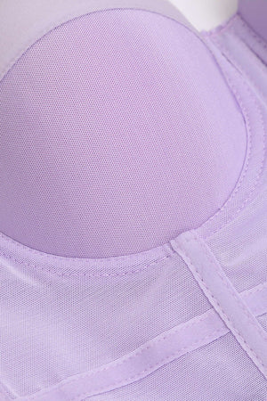 Ida | Figuuraccentuerende Bustier-top met Beugelcups en Transparante Mesh-Structuur