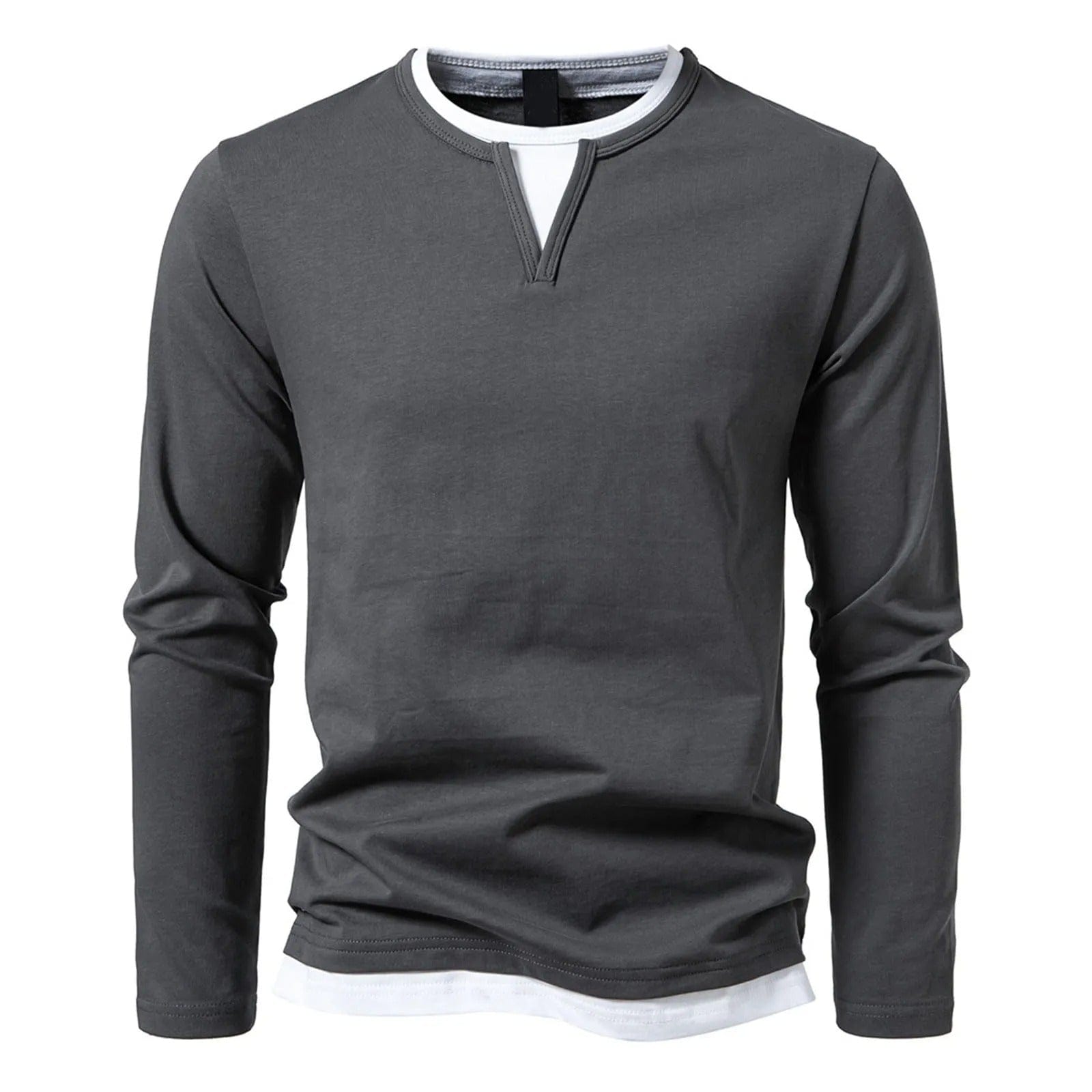 Casual™ Heren Longsleeve met V-Hals