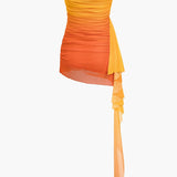 Sienna | Asymmetrische Partyjurk in stralende kleurverloop