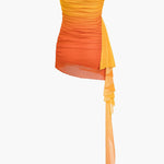 Sienna | Asymmetrische Partyjurk in stralende kleurverloop