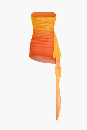Sienna | Asymmetrische Partyjurk in stralende kleurverloop