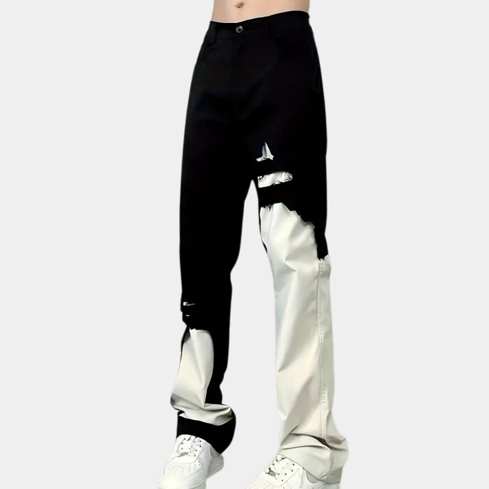 Quentin™ Heren Ripped Contrast Jeans
