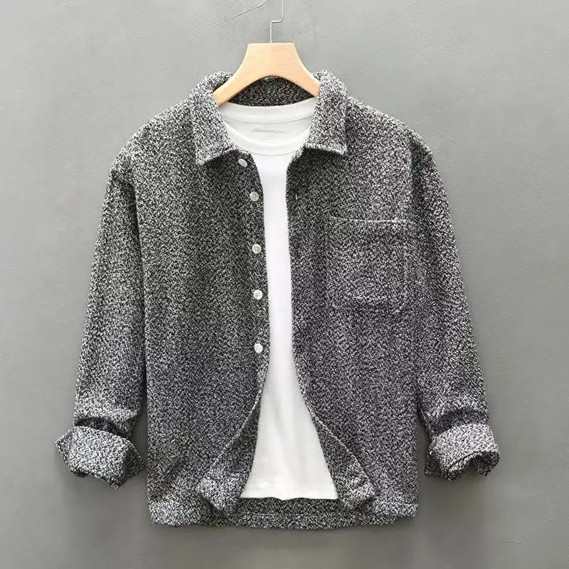 Heren Overshirt met Structuur en Knoopsluiting