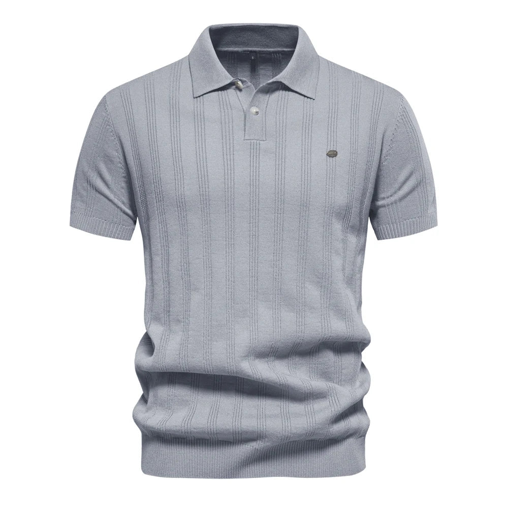 Benles | Stijlvol Gestreept Poloshirt Gebreid