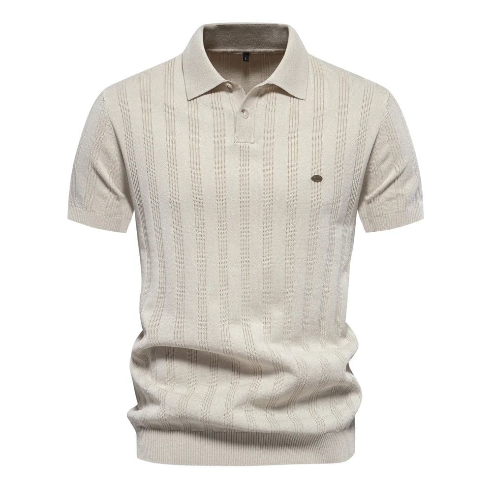 Benles | Stijlvol Gestreept Poloshirt Gebreid