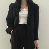 Athena | Effen Blazer- en Rechte Pantalon Set voor Dames