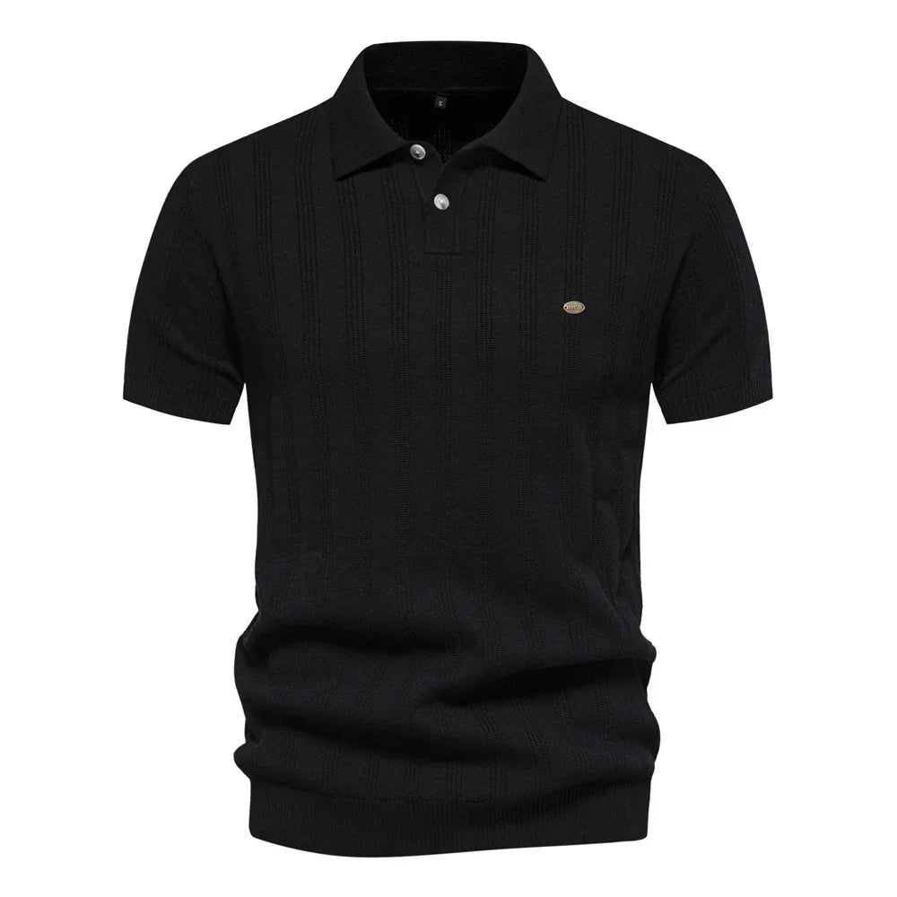 Benles | Stijlvol Gestreept Poloshirt Gebreid