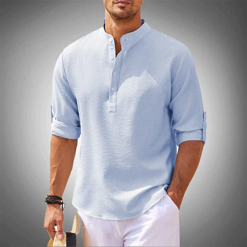 Geert™ Casual Henley Shirt met 3/4 Mouwen
