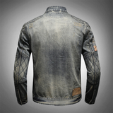 Joost™ Heren Bikerjack met Vintage Wassing