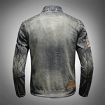 Joost™ Heren Bikerjack met Vintage Wassing
