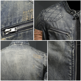 Joost™ Heren Bikerjack met Vintage Wassing
