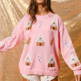 Jocelyn | Vrouwen Winter Kerst Crew Neck Sweater