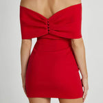 Elly | Off-shoulder Minikleed met Strikdetail