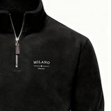 Heren Half Zip Trui Casual Warm Modern